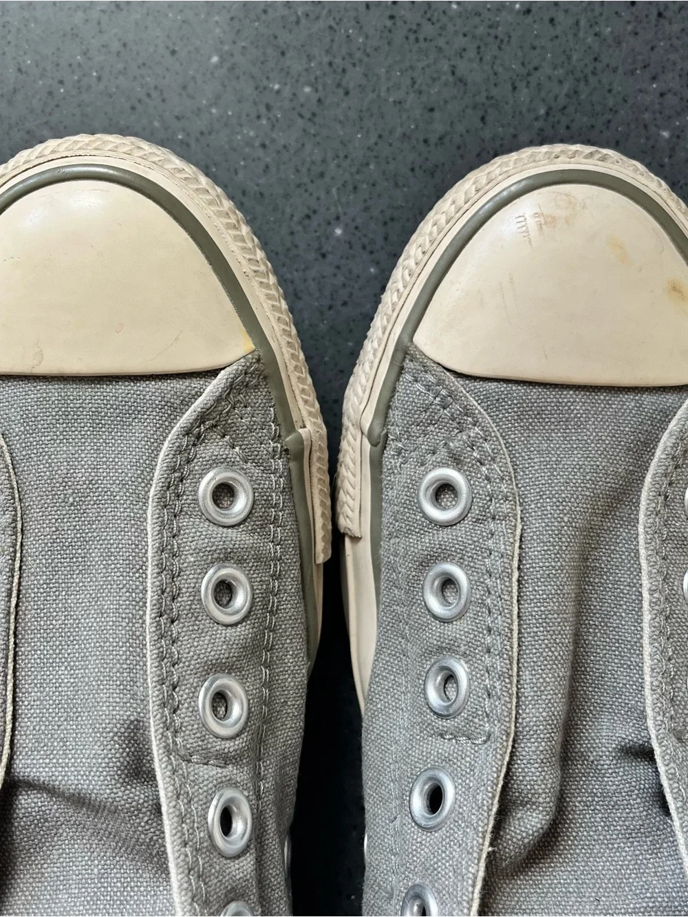 Converse all star Slip-On Canvas Sneakers in gray, shoeleys-less style - Picture 7 of 8